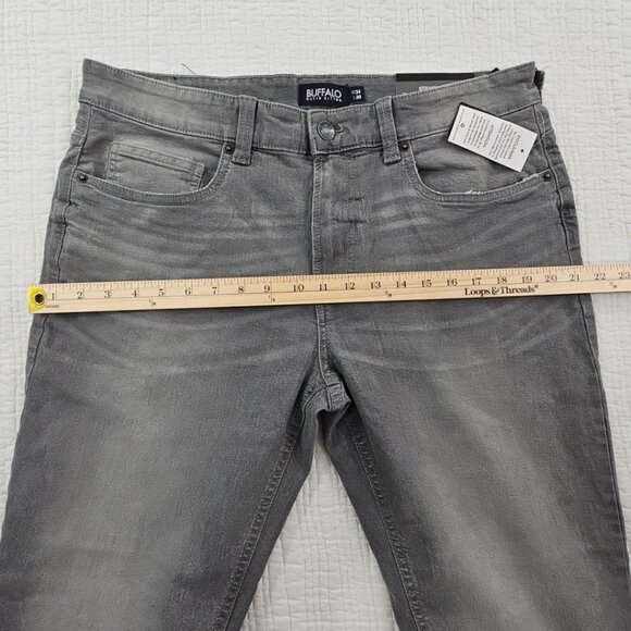 Buffalo David Bitton Straight Six Jeans Men's 34x30 Washed Gray NWT Stretch NEW - Picture 5 of 16